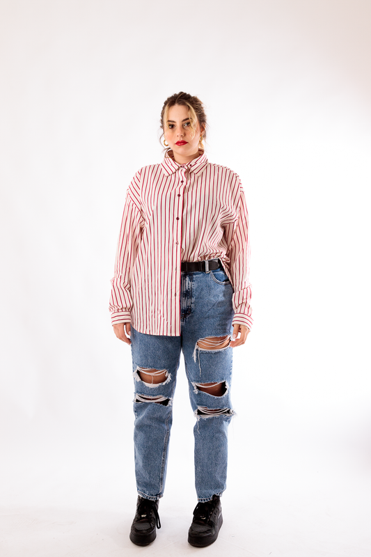 Red stripes shirt